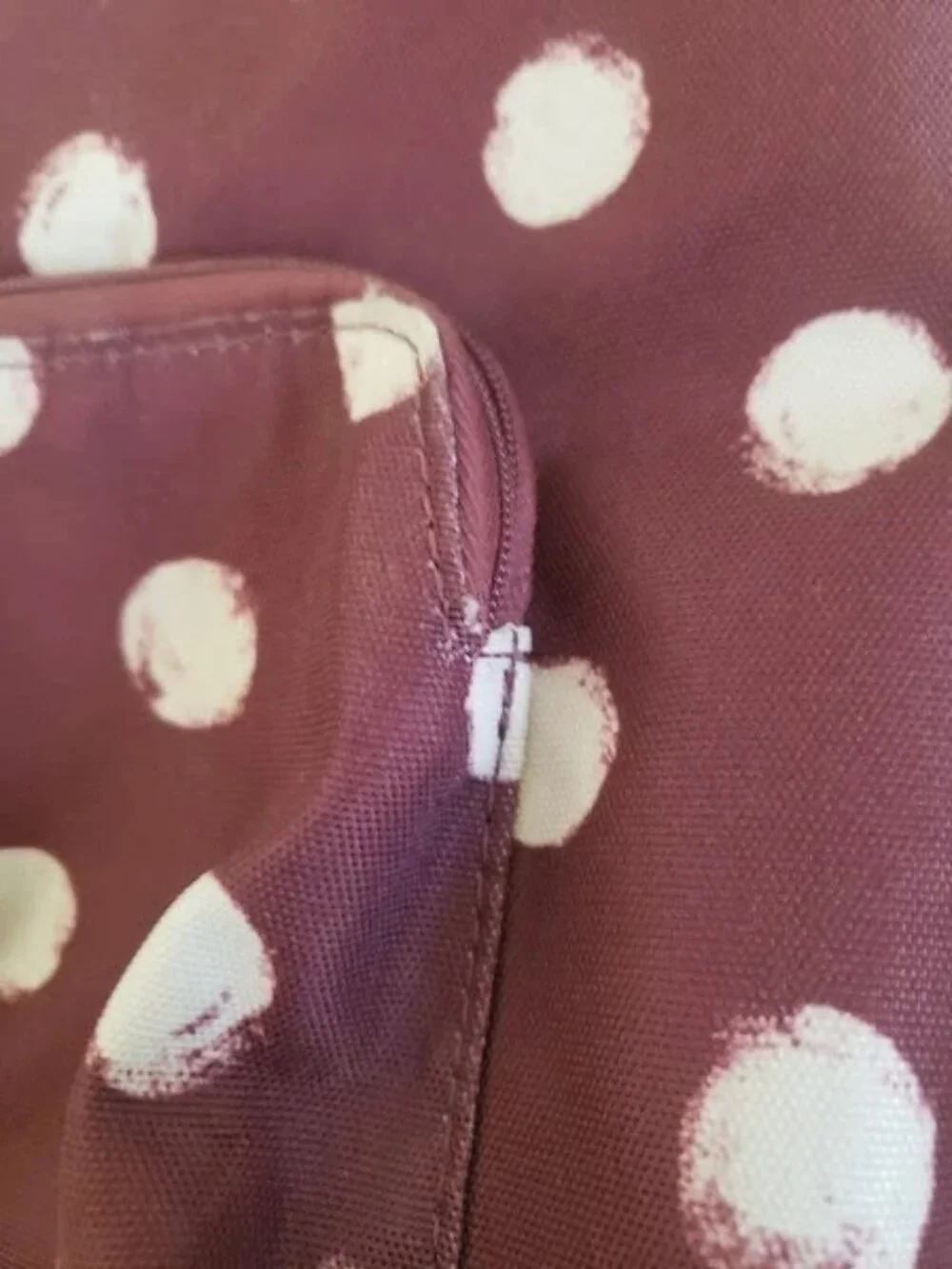 Cath Kidston Smudge Spot Duffle/Rucksack Backpack in a Burgundy/Plum Color